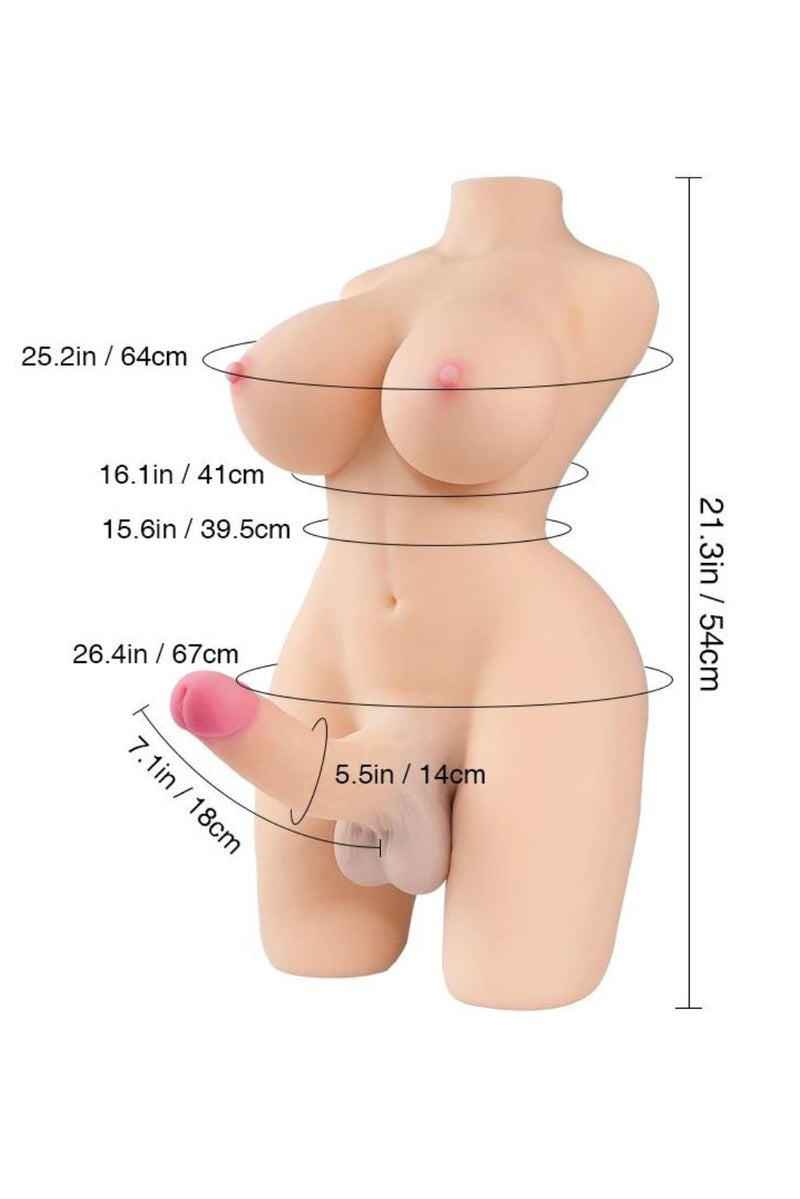 Tantaly - Cheryl 150cm/4ft 11 Large Breast Torso TPE Sex Doll