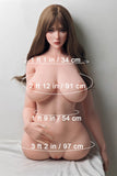 Elsababe - Nanci 150cm/4ft 11 Medium Breast Movable Jaw Silicone Sex Doll