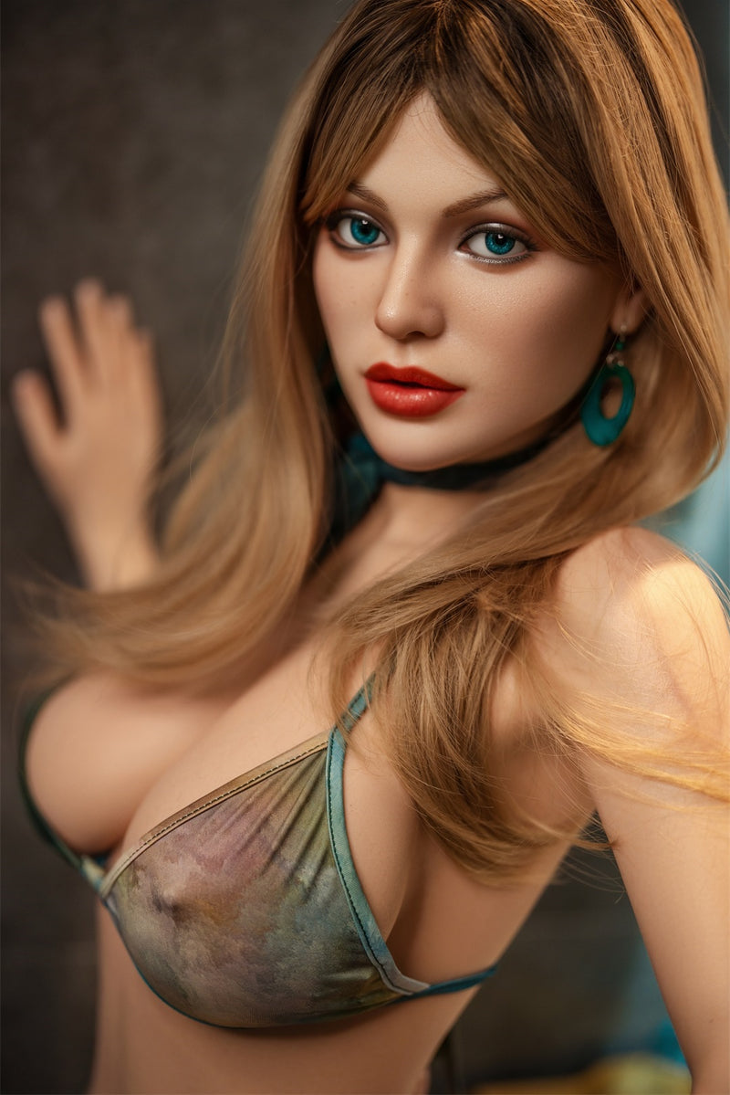Orange In - Elissa 168cm/5ft 6 Large Breast Movable Jaw Silicone Sex Doll