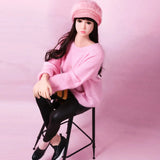 SY Doll - Bernadette 5ft1/155cm Ultra Cute Flat Chest TPE Sex Doll With Black Hair(Customized)