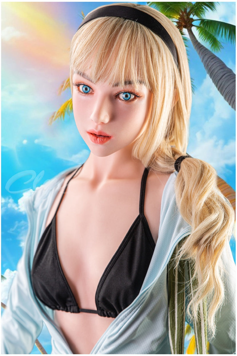 Climax Doll - Kymberly 157cm/5ft 2 Small Breast Movable Jaw Silicone Head Sex Doll